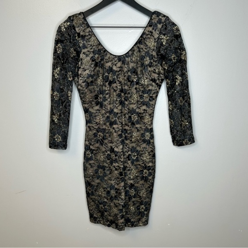 Dress the Population Black Lace Bodycon Dress‎ Size M
